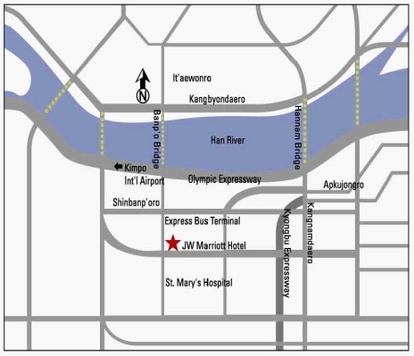 map showing hotel